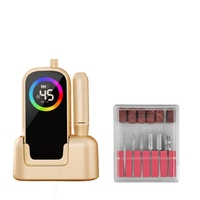 Machine à ongles professionnelle 45000 tr/min, lime à ongles rechargeable haute vitesse, batterie 1800 mAh, 8 heures d'utilisation continue