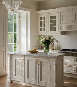 Cuisine moderne sur mesure en MDF avec porte, charnières, évier et robinet pour hôtels, villas, Chine - Product Image 5