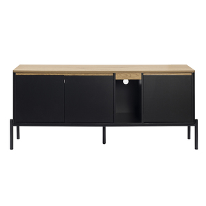 <span class=keywords><strong>Mueble</strong></span> para TV de 3 Puertas con Patas Metálicas, Consola Multimedia Moderna de MDF Pintado con Estantes Ajustables para Sala de Estar, Venta al Por Mayor - Product Image 2