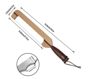 Couteau à pain en bois personnalisé 16,8 cm avec manche en bois ergonomique et housse de protection - Product Image 4