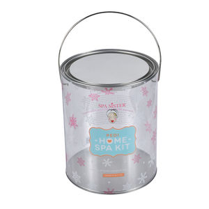 Seau à popcorn cylindrique transparent sur mesure avec couvercle, taille 170*190mm - Product Image 1