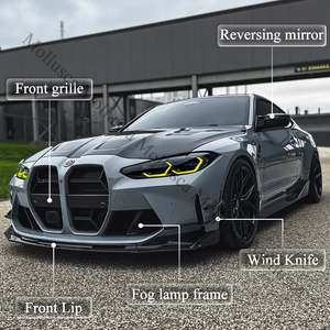 For M4 G82 Real Carbon Fiber Front Wind Knife Upgrade the Retrofit <b>Bracket</b> Kit - Product Image 2