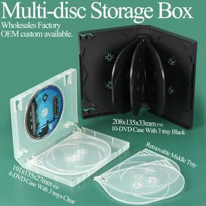 SUNSHING - Caja de DVD Transparente para Discos de 27 mm, Caja de DVD/Blu-ray Negra, Paquete Múltiple de Cajas de DVD de 33/35 mm, Caja Transparente para Almacenamiento de Juegos PS - Product Image 1