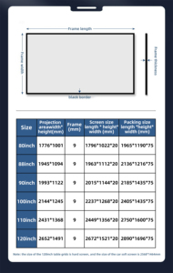 Pantalla de Proyección de Marco Fijo de Instalación Rápida, 4K Ultra HD, Pantalla Súper Delgada de PVC, Montada en la Pared, para Sala de Juegos - Product Image 5