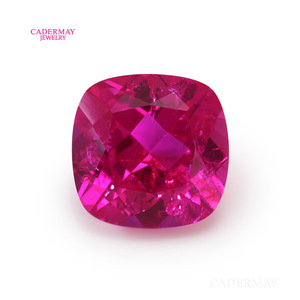 Cadermay Synthetic Rose Red Zircon Square Loose Stone For Jewelry Making - Product Image 5