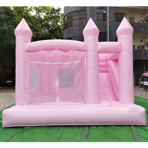 <span class=keywords><strong>Castillo</strong></span> Inflable Personalizado para Bodas, en Color Rosa, Blanco y <span class=keywords><strong>Azul</strong></span> a Elección - Product Image 2
