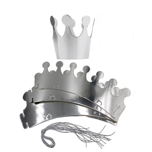 Joyeux Anniversaire Papier Chapeaux Casquette <span class=keywords><strong>Prince</strong></span> Princesse <span class=keywords><strong>Couronne</strong></span> Décoration De Fête Garçon Fille Argent Or <span class=keywords><strong>Couronne</strong></span> - Product Image 3