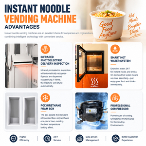 Solución Profesional de Vending: Máquina Expendedora de Ramen y Cup Noodle con Pantalla Táctil de 15.6 Pulgadas, 110-220V, 110-2300W, Wifi, 4G, OEM Disponible - Product Image 2
