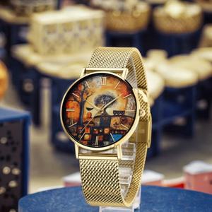 Unisex Fashion Business Alloy Wristwatch Minimalism Quartz Pointer Dial Customization Logo Color Printing 36mm Africa Element - Product Image 4