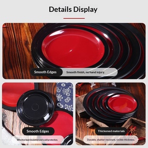 <span class=keywords><strong>Assiette</strong></span> plate ronde en mélamine, style chinois, durable, épaisse, résistante aux chutes, pour buffet barbecue, usage hôtelier - Product Image 2