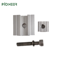 Système de fixation de panneaux solaires en aluminium avec pinces intermédiaires, surface anodisée, rails photovoltaïques, supports de montage sur toit solaire, résistance au vent 60 m/s, résistance à la neige 1,5 KN/m²