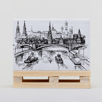 Bloc-notes adhésifs personnalisés en papier offset 8,5 x 8,5 cm avec logo, sur palette en bois, épaisseur personnalisée, vente en gros