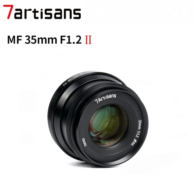 7artisans 7artisans 35 мм F1.2II объектив с фиксированным фокусным расстоянием для <span class=keywords><strong>Sony</strong></span> E NEX/Fuji/M43/однообъективной зеркальной камеры Canon Eos-m/Nikon Z крепление A6500 A6600 M100 X-S10 DC-S1 EM10III