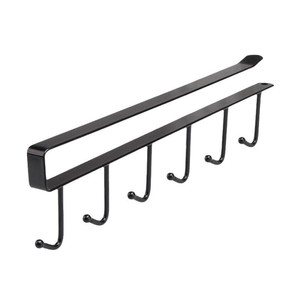 Hung0019 Shopify Dropshipping Étagère de rangement de cuisine, crochet sans perçage, organisateur de porte d'armoire, double rangée multifonctionnelle - Product Image 5