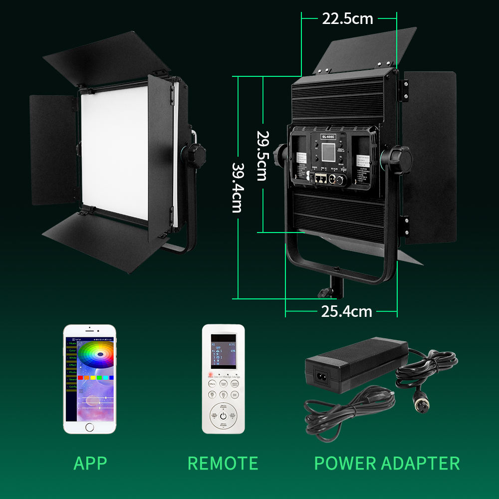 Hot! 60w daylight led panel video light Yidoblo 2700K-7500K with lighting effects led studio video photo fill light GL-600bi