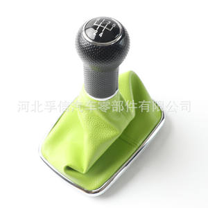 Funda para palanca de cambios de coche, cuero PU, color verde, para Volkswagen Golf 4, 5, 6 velocidades, transmisión manual - Product Image 2