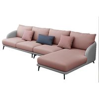 Für Boutique-Hotel-Suiten & Büro-Ruhebereiche: Hellgraues Eck-Stoffsofa, Komfortables Modulares Gewerbliches Sofa