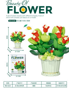 <span class=keywords><strong>Mini</strong></span> briques en plastique ABS pour le bricolage, <span class=keywords><strong>mini</strong></span> blocs de construction MOC, fleurs immortelles, marguerite, jouets pour la décoration intérieure - Product Image 5