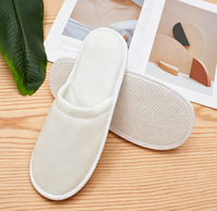 Chaussons d'hôtel en coton perlé, chaussons jetables doux pour invités, chaussons légers d'hôtellerie pour intérieur