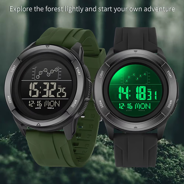 SANDA 2198 Fashion Men Outdoor Waterproof Watches Men Wristwatch Shockproof Nylon Strap Digital Reloj Sport Watch