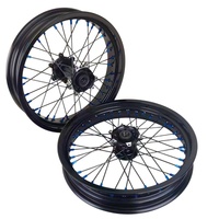 Roues Supermoto 7 pouces 17x3.0 17x3.5, moyeux et jantes en alliage d'aluminium CNC anodisé, haute performance, pour moto électrique tout-terrain, E-Moto personnalisée