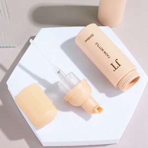 Stock 60ml Beige Mousse <b>Bottle</b> 50ml Apricot Eyelash Mousse Cleanser Dispenser <b>Bottle</b> Foam <b>Pump</b> <b>Bottle</b> - Product Image 4