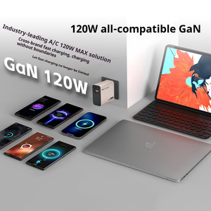 เครื่องชาร์จ GAN A + C ขนาด120วัตต์สำหรับ Huawei Honor/Vivo/Oppo/Xiaomi Black <span class=keywords><strong>Shark</strong></span> Samsung Apple แล็ปท็อป6A ระบบชาร์จเร็วสุดๆ - Product Image 4