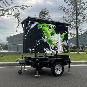 3 Square Meters Energy Saving Led Screen Solar Trailer LED Outdoor Full-color Screen And Mobile Advertising Trailer.