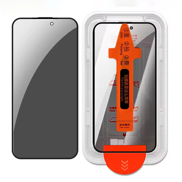 Screen Protector Easy Install Full Cover Tempered Glass Auto-Dust Removal Kit for iPhone 14 15 16 17 Pro Max