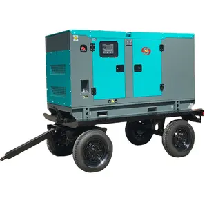 Generator listrik senyap 3 fase, Generator Diesel portabel 50 kva, Generator Diesel senyap 4 silinder 380v