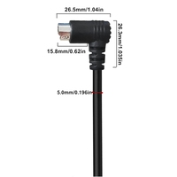 Gebogenes Mini-DIN 8-Pin TV-Audio-Adapterkabel S-Video TV-Box-Kabel, Länge: 0,5m