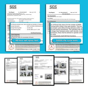 Charnières hydrauliques à fermeture douce Topcent en acier inoxydable 304 de 35 mm pour meubles de cuisine et écoles - Product Image 3