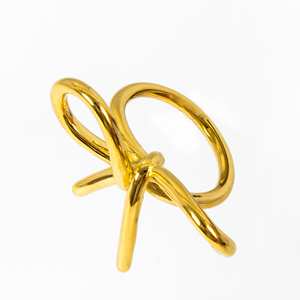 แหวนรูปโบว์สแตนเลสสำหรับผู้หญิงงานปาร์ตี้งานแต่งงานที่ทันสมัยของขวัญวาเลนไทน์สำหรับผู้หญิงหมั้นโอกาส - Product Image 4