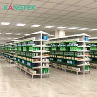 Étagère de Pharmacie Moderne à Prix d'Usine en Acier, Simple Face, pour Supérette, Hôpital, Meuble de Pharmacie avec 6 Niveaux