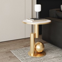 Table de chevet de luxe nordique - Table d'appoint moderne multifonctionnelle pour canapé/balcon/chambre, décoration compacte pour la maison