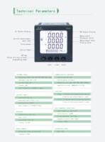 EASTSONG ES96ZY Medidor de Energía Trifásico Clase 0.5S kWh Cuatro Cuadrantes 2-31 Armónicos Factor de Potencia Activo y Reactivo DI DO RS485 IP65