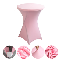 Housse de table extensible en spandex de qualité supérieure, disponible en plusieurs couleurs, pour table haute, bistro, mariage, banquet, événement, fête