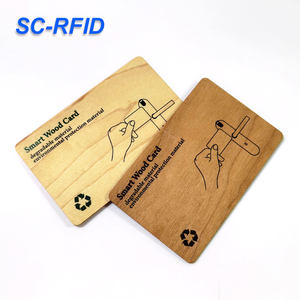 Cartes-clés d'hôtel RFID personnalisées en bois 13,56 MHz, échantillons gratuits, cartes-clés NFC personnalisées pour cartes de visite en bois, étiquettes de clés - Product Image 5