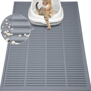 Tapis en silicone personnalisé pour litière de chat, tapis de boîte à litière en silicone, tapis d'alimentation imperméable pour éviter les déversements de nourriture et d'eau - Product Image 1
