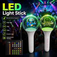Bâton lumineux LED personnalisé avec logo Longstargift, éclairage synchronisé pour concerts et événements