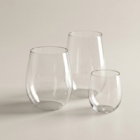 Gobelets en plastique PLA/PET jetables sans pied, haute clarté, multi-tailles, transparents comme du cristal, avec logo personnalisé pour fêtes, événements, vin de luxe
