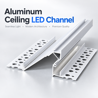 Profilé LED en aluminium de forme irrégulière pour éclairage indirect décoratif linéaire de plafond et de mur intérieur
