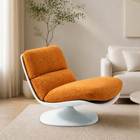 Fauteuils de salon rotatifs confortables et personnalisés pour la maison de luxe, mobilier de loisirs, fauteuil inclinable moderne orange