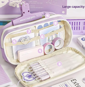 Astuccio Estetico Carino di Grande Capacità, Borsa Organizer Multistrato <span class=keywords><strong>per</strong></span> Cancelleria <span class=keywords><strong>per</strong></span> Ragazze e Studentesse - Product Image 5