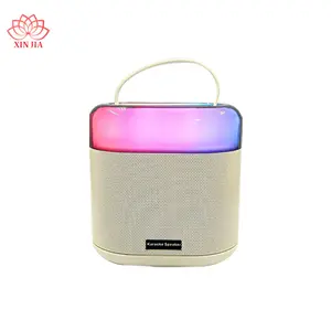Home Cute Karaoke Mini Wireless Microphone Bluetooth Speaker Portable Audio with Microphones Song Family Singing Speaker