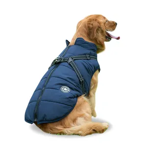 Зимняя теплая одежда для собак, водонепроницаемый жилет на молнии для маленьких средних и больших собак, пальто для французского бульдога чихуахуа