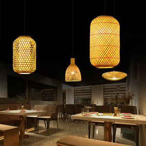 Lámpara Colgante Hecha a Mano de Bambú y Ratán Tejido, Estilo Asiático Antiguo, Personalizable, para Hogar, Cafetería, Restaurante, Hotel - Product Image 5