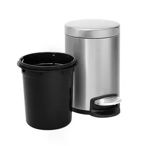 Large Stainless Steel Trash Can With Lid Eco-Friendly Waste Management Pedal Bin For Kitchen And Home Supplies