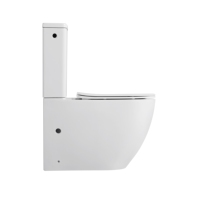WC moderne en céramique blanche, deux pièces, à poser au sol, facile à nettoyer, pour salle de bain d'hôtel, avec siphon en P à trou unique