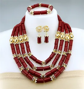 Fast shipping 2020 Wedding party african jewelry sets fashion big beads jewelry sets for ladies